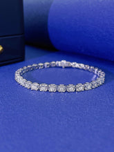 Load image into Gallery viewer, LUOWEND 18K White Gold Real Natural Diamond Bracelet for Women