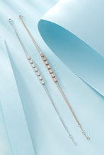 Load image into Gallery viewer, LUOWEND 18K White or Rose Gold Real Natural Diamond Bracelet for Women