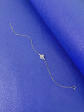 Load image into Gallery viewer, LUOWEND 18K White or Rose Gold Real Natural Diamond Bracelet for Women