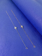Load image into Gallery viewer, LUOWEND 18K White or Rose Gold Real Natural Diamond Bracelet for Women