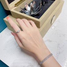 Load image into Gallery viewer, LUOWEND 18K White Gold Real Natural Diamond Bracelet for Women