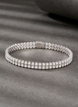 Load image into Gallery viewer, LUOWEND 18K White Gold Real Natural Diamond Bracelet for Women