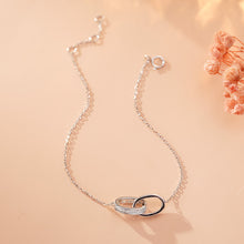 Load image into Gallery viewer, LUOWEND 18K White or Rose Gold Real Natural Diamond Bracelet for Women