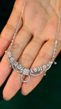 Load image into Gallery viewer, LUOWEND 18K White Gold Real Natural Diamond Necklace for Women