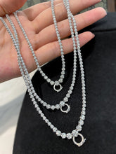 Load image into Gallery viewer, LUOWEND 18K White Gold Real Natural Diamond Necklace for Women