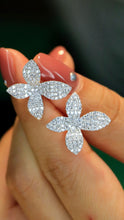 Load image into Gallery viewer, LUOWEND 18K White Gold Real Natural Diamond Stud Earrings for Women