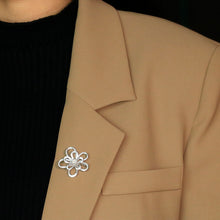 Load image into Gallery viewer, LUOWEND 18K White Gold Real Natural Diamond Pendant Necklace for Women