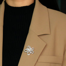 Load image into Gallery viewer, LUOWEND 18K White Gold Real Natural Diamond Pendant Necklace for Women