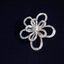 Load image into Gallery viewer, LUOWEND 18K White Gold Real Natural Diamond Pendant Necklace for Women