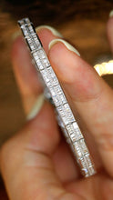Load image into Gallery viewer, LUOWEND 18K White Gold Real Natural Diamond Bracelet for Women