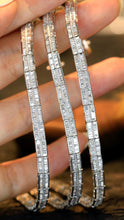 Load image into Gallery viewer, LUOWEND 18K White Gold Real Natural Diamond Bracelet for Women