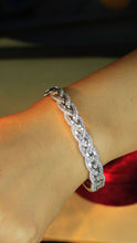 Load image into Gallery viewer, LUOWEND 18K White Gold Real Natural Diamond Bracelet for Women