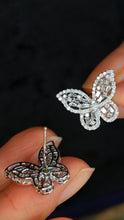Load image into Gallery viewer, LUOWEND 18K White Gold Real Natural Diamond Stud Earrings for Women