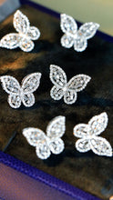 Load image into Gallery viewer, LUOWEND 18K White Gold Real Natural Diamond Stud Earrings for Women