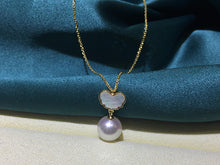Load image into Gallery viewer, LUOWEND 18K Yellow or Rose Gold Real Natural Akoya Pearl Necklace for Women