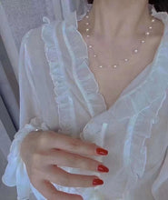 Load image into Gallery viewer, LUOWEND 18K White or Yellow Gold Real Natural Freshwater Pearl Necklace for Women