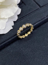 Load image into Gallery viewer, LUOWEND 18K Yellow Gold Real Natural Diamond Ring for Women