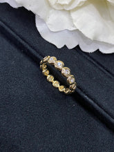 Load image into Gallery viewer, LUOWEND 18K Yellow Gold Real Natural Diamond Ring for Women