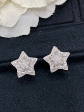 Load image into Gallery viewer, LUOWEND 18K White Gold Real Natural Diamond Stud Earrings for Women