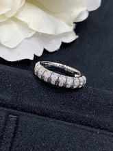 Load image into Gallery viewer, LUOWEND 18K White Gold Real Natural Diamond Ring for Women
