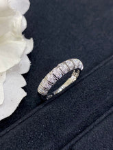 Load image into Gallery viewer, LUOWEND 18K White Gold Real Natural Diamond Ring for Women