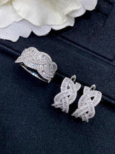 Load image into Gallery viewer, LUOWEND 18K White Gold Real Natural Diamond Ring for Women