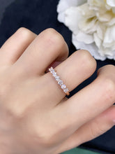 Load image into Gallery viewer, LUOWEND 18K Rose Gold Real Natural Diamond Ring for Women