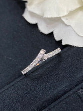 Load image into Gallery viewer, LUOWEND 18K White Gold Real Natural Diamond Ring for Women