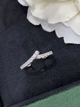Load image into Gallery viewer, LUOWEND 18K White Gold Real Natural Diamond Ring for Women