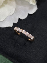 Load image into Gallery viewer, LUOWEND 18K Rose Gold Real Natural Diamond Ring for Women