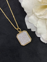 Load image into Gallery viewer, LUOWEND 18K White and Yellow Gold Real Natural Diamond Pendant Necklace for Women