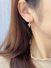 Load image into Gallery viewer, LUOWEND 18K White or Yellow Gold Real Natural Diamond Hoop Earrings for Women