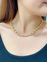 Load image into Gallery viewer, LUOWEND 18K Yellow Gold Real Natural Diamond Necklace for Women