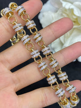 Load image into Gallery viewer, LUOWEND 18K Yellow Gold Real Natural Diamond Necklace for Women