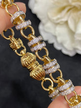 Load image into Gallery viewer, LUOWEND 18K Yellow Gold Real Natural Diamond Bracelet for Women