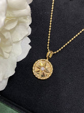 Load image into Gallery viewer, LUOWEND 18K Yellow Gold Real Natural Diamond Pendant Necklace for Women