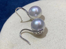 Load image into Gallery viewer, LUOWEND 18K White Gold Real Natural Australian White Pearl Earrings for Women