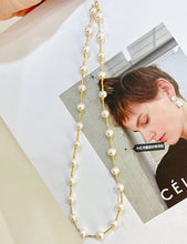 Load image into Gallery viewer, LUOWEND 18K Yellow Gold Natural Pearl Necklace for Women