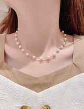 Load image into Gallery viewer, LUOWEND 18K Yellow Gold Natural Pearl Necklace for Women