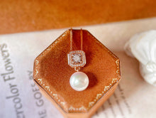 Load image into Gallery viewer, LUOWEND 18K Rose Gold Natural Pearl Necklace for Women