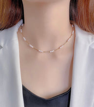 Load image into Gallery viewer, LUOWEND 18K Yellow Gold Natural Akoya Pear Necklace for Women