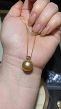 Load image into Gallery viewer, LUOWEND 18K Yellow Gold Natural Gold Pearl Necklace for Women