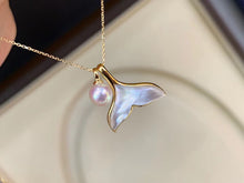 Load image into Gallery viewer, LUOWEND 18K Yellow Gold Natural Pearl Necklace for Women