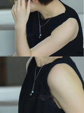 Load image into Gallery viewer, LUOWEND 18K White Gold Natural Pearl Necklace for Women