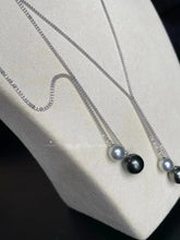 Load image into Gallery viewer, LUOWEND 18K White Gold Natural Pearl Necklace for Women