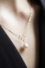 Load image into Gallery viewer, LUOWEND 18K Yellow Gold Natural Pearl Necklace for Women