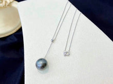 Load image into Gallery viewer, LUOWEND 18K White Gold Natutral Pear Necklace for Women