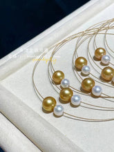 Load image into Gallery viewer, LUOWEND 18K Yellow Gold Pearl Necklace for Women