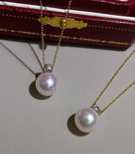 Load image into Gallery viewer, LUOWEND 18K Yellow or Rose Gold Natural Pearl Necklace for Women