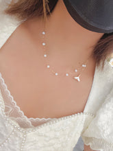 Load image into Gallery viewer, LUOWEND 18K Yellow Gold Pearl Necklace for Women